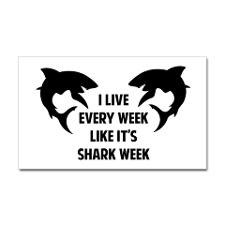 Shark Week Sticker (Rectangle) for