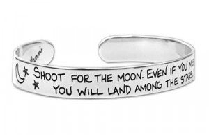 ... Shoot for the moon sterling silver inspirational jewelry cuff bracelet