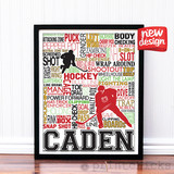 Custom Set Hockey Print with Wayne Gretzky Quote - PrintChicks