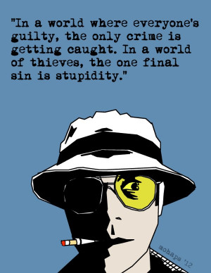 one word gonzo i read fear and loathing in las vegas and rum diary ...