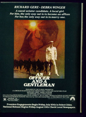 An Officer and a Gentleman Movie Ad W Richard Gere (1982)