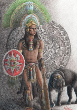 Aztec Warrior by Viktória Verebélyi