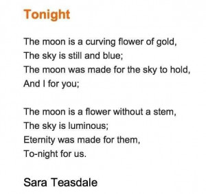 Sara Teasdale poem