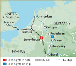 rhine river germany map cities