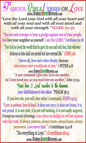 Famous Bible Quotes Famous bible verses on love