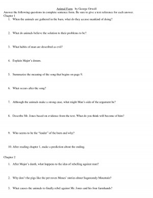 Mr Jones Animal Farm Quotes Animal farm study guide questions