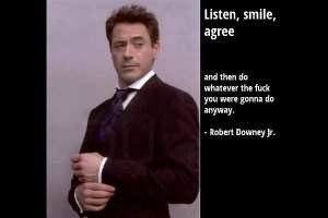 Weise Worte von Robert Downey Jr. - Win Bild