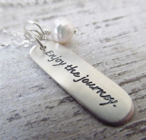 Sterling Silver Graduation Necklace Quote by pinkingedgedesigns, $34 ...