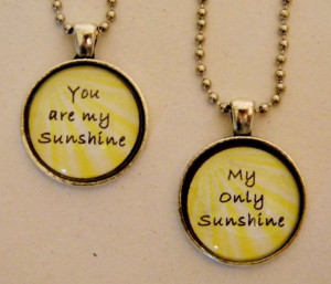 You Are My Sunshine Necklace Set Mother by EvangelinasCloset, $24.00