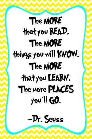 Dr. Seuss Quote Print Classroom poster or nursery by SSDdesign by ...