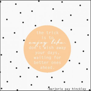 enjoy life - marjorie hinckley #inspirational #quote