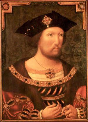 Henry VIII from about 1520. Painted by an unknown artist. Oil on panel ...