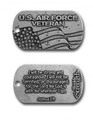 air force veteran dog tag necklace