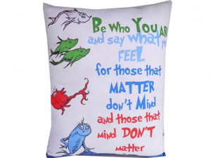 Dr Seuss Be Who You Are Quote Pillow Large 13.5 x 11