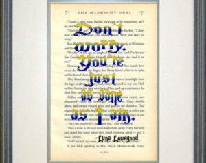 Luna Lovegood Quote Typography Prin t on Book Page, Harry Potter ...