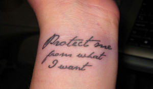 Left Wrist Quote Tattoo