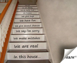 Staircase Quote Wall Decals Vinyl Stickers by HomeWall on Etsy