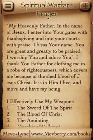Spiritual Warfare Prayer - screenshot