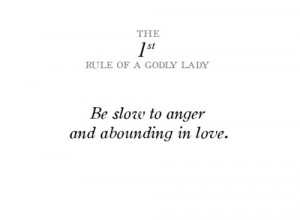 Rules of a Godly Lady