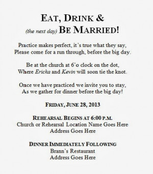 Did you DIY your rehearsal dinner invitation? Or did you find it ...