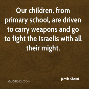Our children, from primary school, are driven to carry weapons and go ...