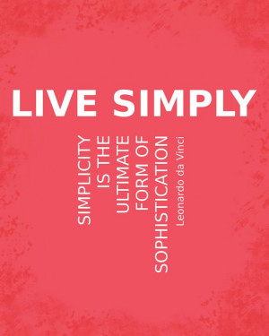 LIVE SIMPLY Inspirational Quote Print Leonardo // 7WondersDesign