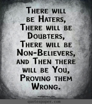 Proving them wrong