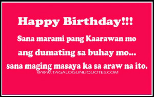 Tagalog Birthday Quote