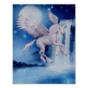 Flying Unicorn Poster