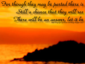 Let It Be - Beatles Song Lyric Quote in Text Image