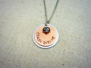 Dave Matthews Band - Crash Into Me Hand Stamped Silver Necklace