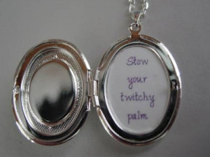 50 Shades of Grey Trilogy Secret Quote Stow Your Twitchy Palm Locket
