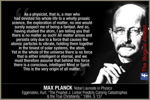 Max Plank on the origin of matter.
