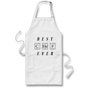 Best Chef Ever Periodic Elements Apron. Kitty Bitty Zazzle.