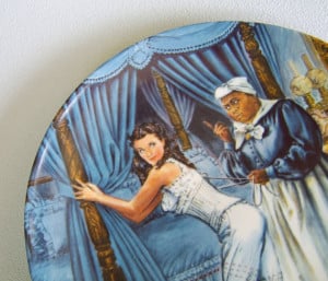 Vintage Gone With the Wind Plate Mammy Lacing Scarlett
