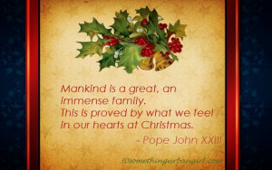 pretty #vintage #Christmascard with Pope John XXIII #Christmas #quote ...
