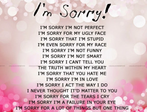 Quotes About Being Sorry For Hurting Someone You Love Quotes about ...