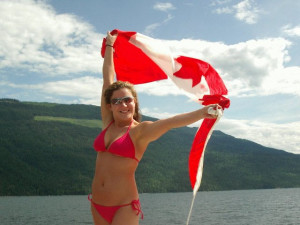 canadian flag bikini