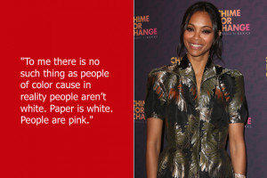 Zoe Saldana was trying to say she doesn’t see race, but it just came ...