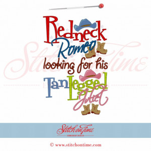 5331 Sayings : Redneck Romeo Tan Legged Juliet 5x7 £2.00p