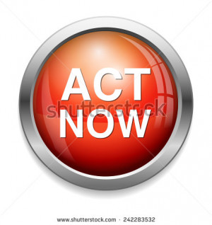 act now icon - stock vector