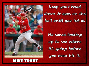 Mike Trout LA Anaheim Angels Baseball Photo Quote Poster Wall Art ...