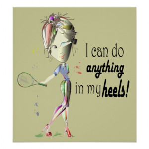 funny_tennis_and_stiletto_shoe_super_woman_poster ...