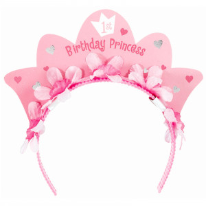 Home > 1st Birthday Princess Tiara Headband