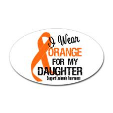 Wear Orange For My Daughter Oval Sticker for