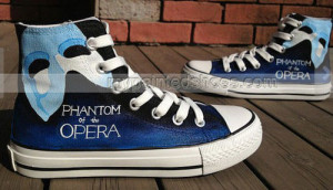 The Phantom Of The Opera Inspired Shoes High-top Painted Canvas ,High ...
