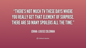 There's not much TV these days where you really get that element of ...