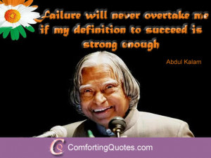 Famous Quotes by Abdul Kalam on Failure and Success – Picture Saying