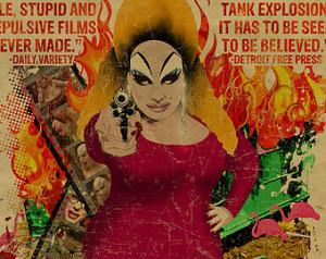 John Waters Pink Flamingos poster. So Divine! 12x18. Kraft paper. Cult ...