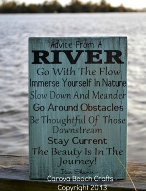 River Home Decor, Advice River Wood Sign, Painted Wood Sign, Home ...